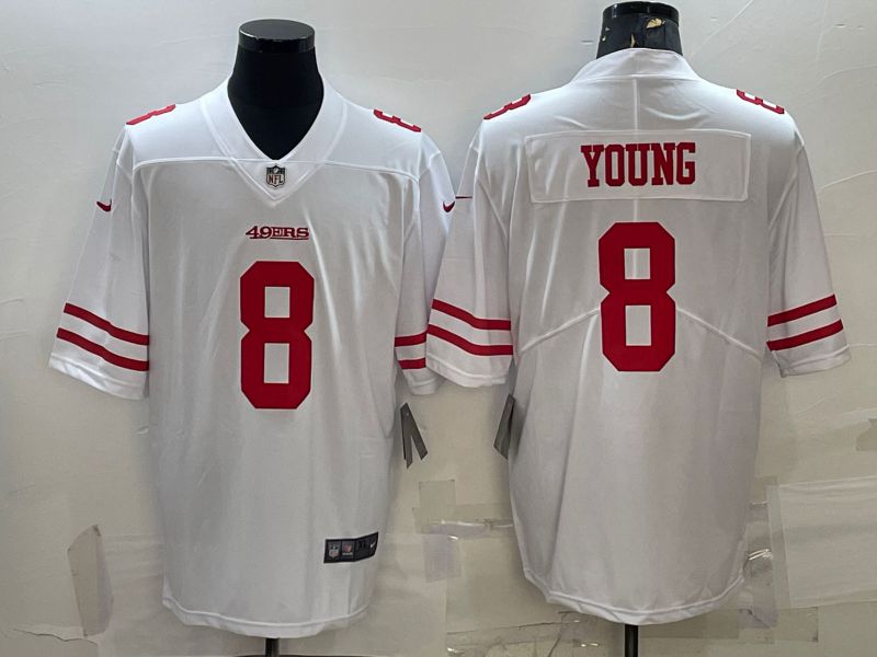 Men San Francisco 49ers #8 Young Nike White Vapor Limited 2022 NFL Jersey->san francisco 49ers->NFL Jersey